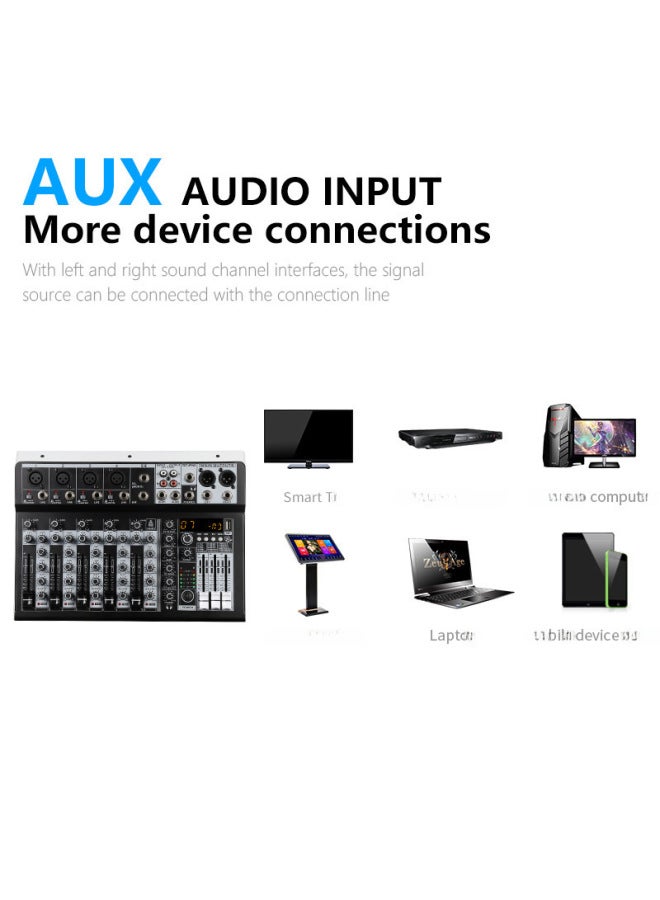 Professional 4/6/8 Small Mixer Stage Performance Wedding Conference Home Bluetooth Playback With Usb Flash Disk - Image 3