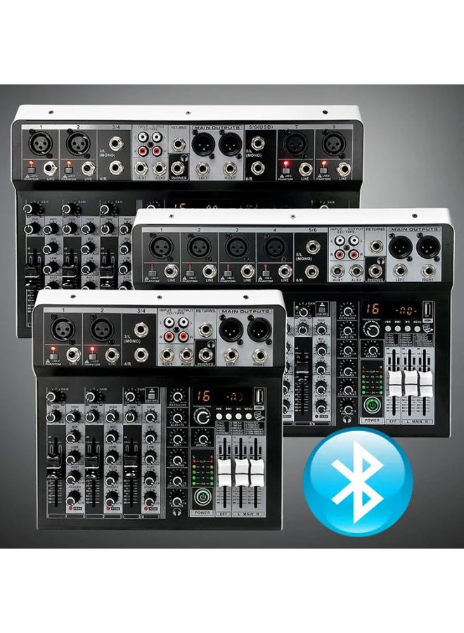 Professional 4/6/8 Small Mixer Stage Performance Wedding Conference Home Bluetooth Playback With Usb Flash Disk - Image 4