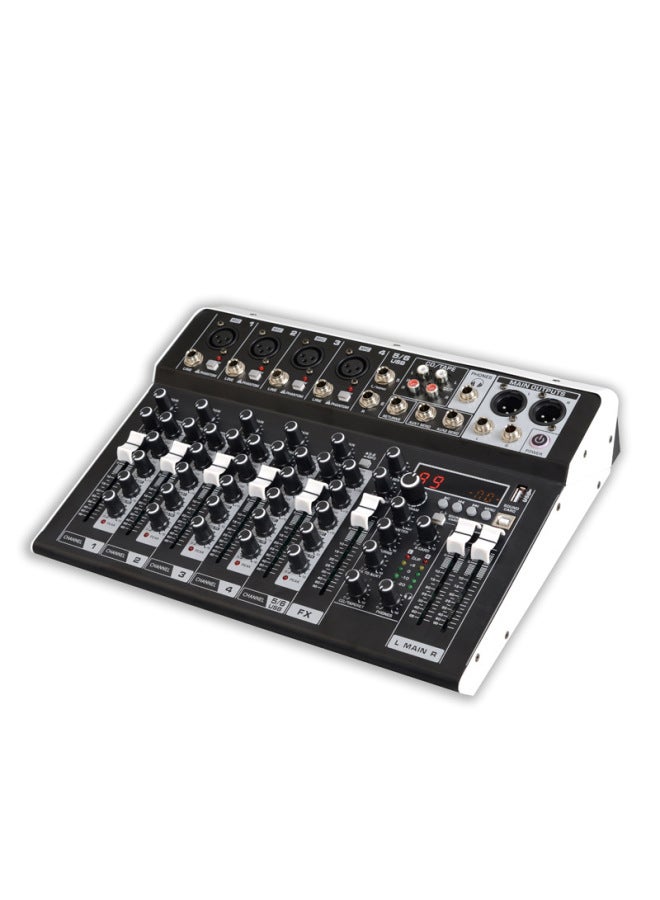 Professional 4/6/8 Small Mixer Stage Performance Wedding Conference Home Bluetooth Playback With Usb Flash Disk - Image 1