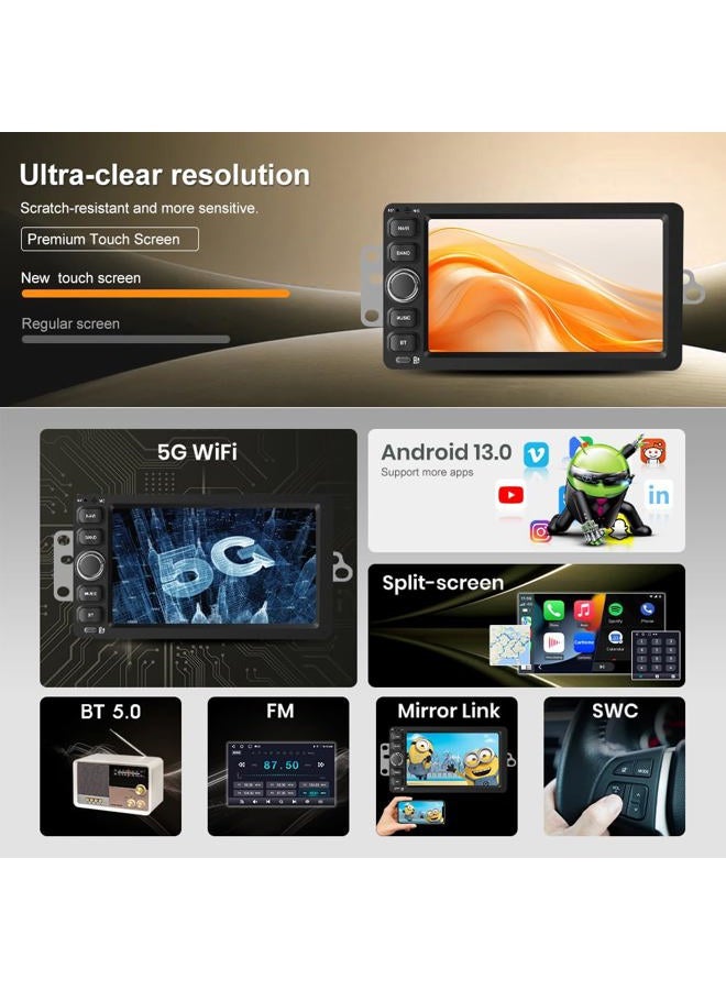 Vratzn [2G+64G] Vratzn Android 13 Car Radio Stereo for 2003-2006 Chevrolet Chevy Silverado Impala Tahoe GMC Sierra Yukon with Backup Camera Wireless Carplay Android Auto GPS FM Bluetooth - Image 5