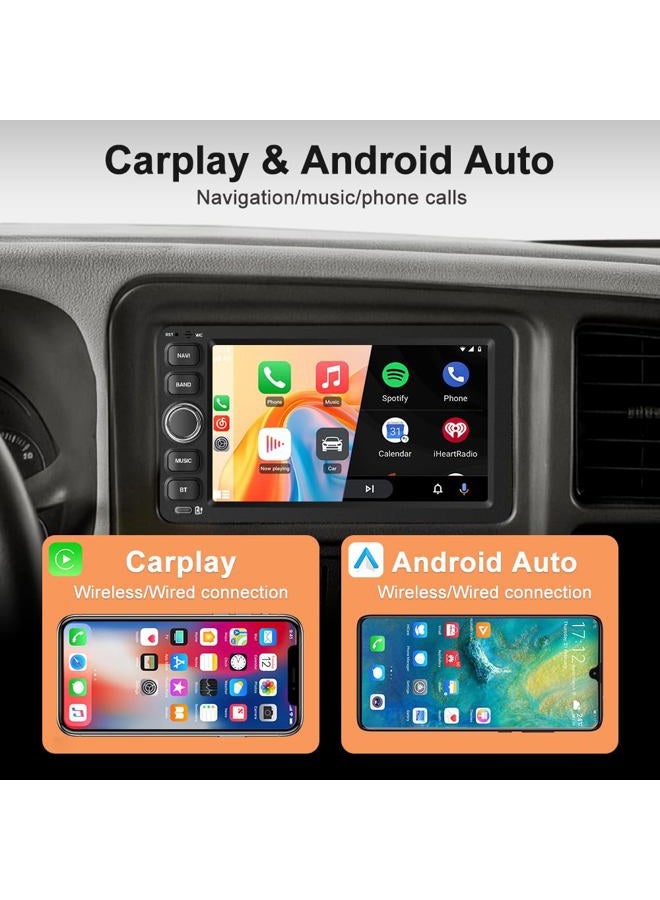 Vratzn [2G+64G] Vratzn Android 13 Car Radio Stereo for 2003-2006 Chevrolet Chevy Silverado Impala Tahoe GMC Sierra Yukon with Backup Camera Wireless Carplay Android Auto GPS FM Bluetooth - Image 3