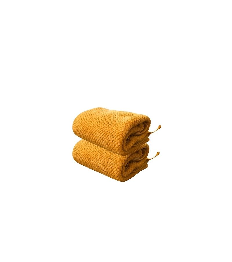 2 Pcs Pink Microfiber Bath Towel Set 140x70cm Soft Absorbent for Bathroom Hotel Sauna - Image 3