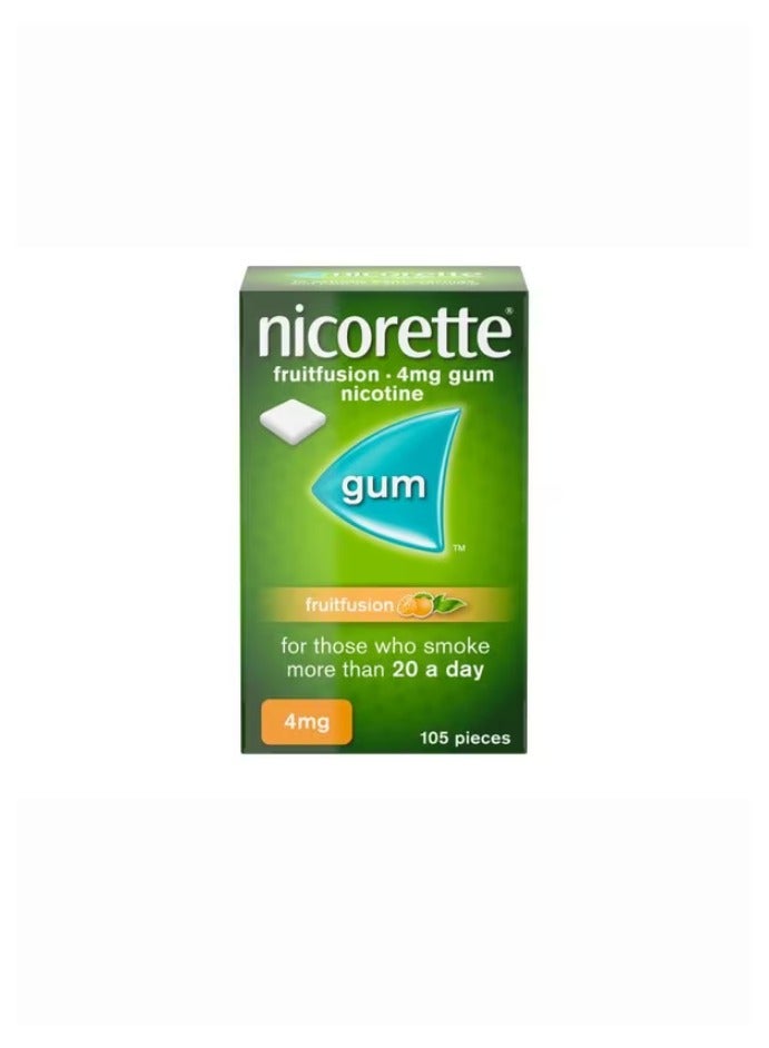 nicorette Fruitfusion 4 Mg Gum Nicotine 105 Pieces - Image 1