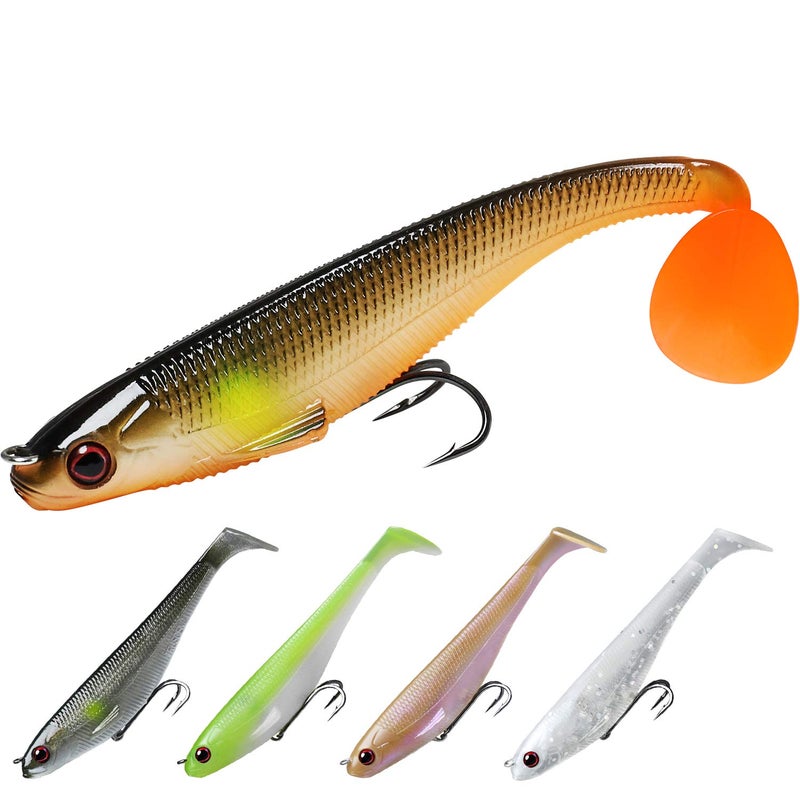 TRUSCEND Power Soft Fishing Lures Pre-Rigged BKK Hook, Japan Formula, Slow Sinking, Swimming, Jerking, Freshwater or Saltwater Swimmer for Bass Trout Pike Fishing Fishing Gifts for Men - Image 1
