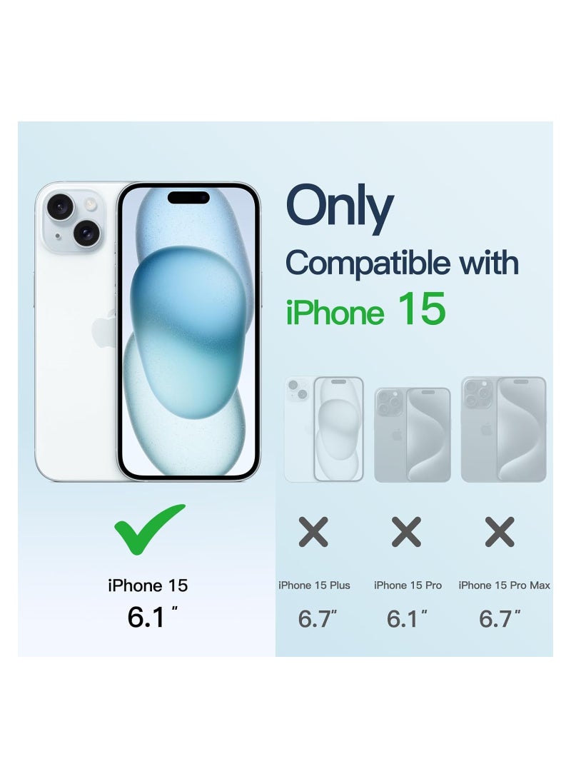 Jetech iPhone 15 Electroplated Case 6.1 Inch Camera Lens Full Protection Compatible with MagSafe Wireless Charging Shockproof Soft TPU Phone Cover Silver - Image 2