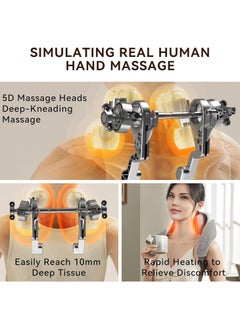MARK STORE Mini Neck and Back Massager with Soothing Heat, Electric Deep Tissue 3D Kneading Massage Pillow for Shoulder, Leg, Body Muscle Pain Relief, Home, Office, and Car Use  - Image 4