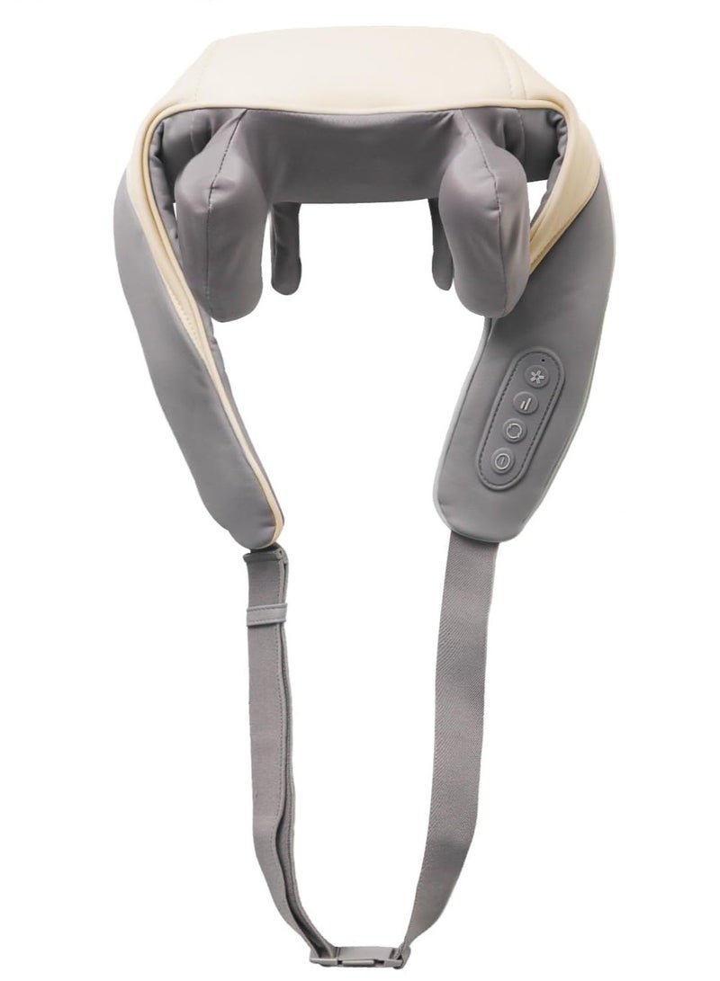 مارك ستور مدلك صغير للرقبة والظهر مع حرارة مهدئة، وسادة تدليك كهربائية عميقة ثلاثية الأبعاد للكتف والساق وتخفيف آلام عضلات الجسم والمنزل والمكتب واستخدام السيارة - Image 1