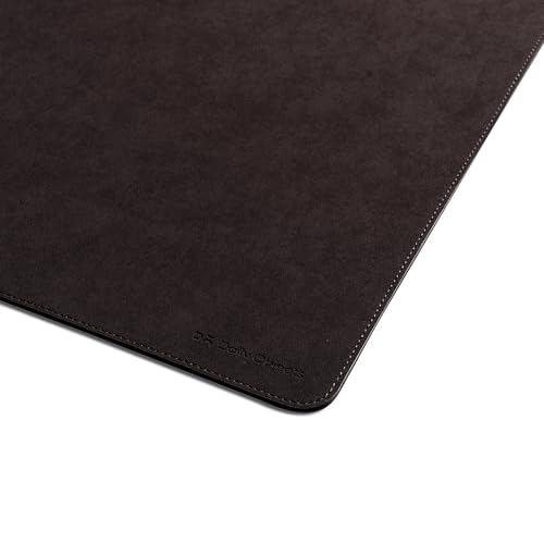 DailyObjects Reversible Desk Matte Sand Premium Vegan Leather Desk Mat|Anti-Skid|Anti-Slip|85 * 45cm|Spread Turf Desk/Laptop Mat for Work from Home/Gaming- Extended Mouse pad and Keyboard Desk-Brown - Image 3