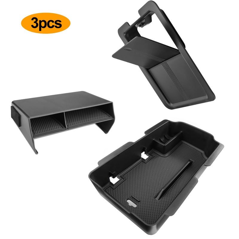 Thenice for 11th Gen Civic Center Console Organizer Armrest Box Tray Glovebox Hidden Storage Compartment Compatible with Honda Civic 2026 2025 2024 2023 2022 Accessories -3PCS - Image 5