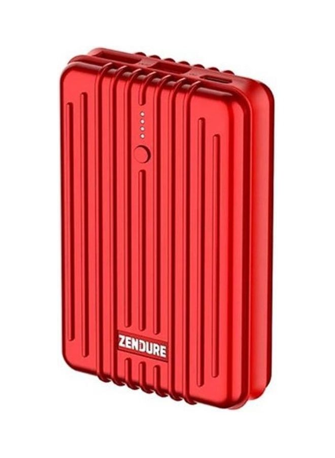 ZENDURE 10000 mAh Powerbank With 30W 4-Port Wall Charger PD Package Red - Image 2