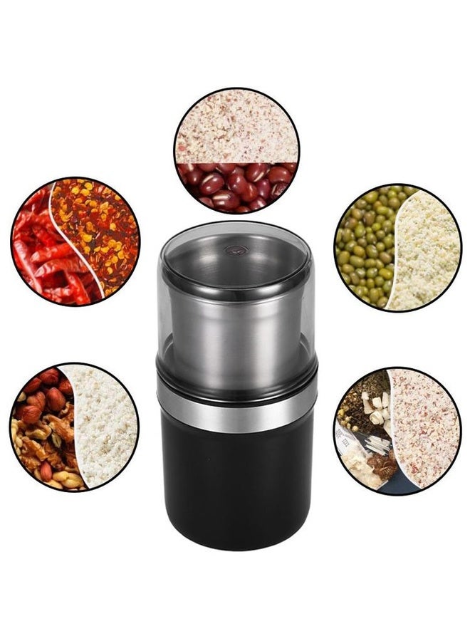 HuHa M200B Electric Mini Coffee Grinder Grain Bean Grinding Machine, Spec: UK Plug(Black) - Image 1