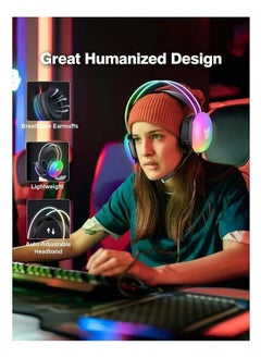 أونيكوما سماعة الألعاب الاحترافية X25 USB 3.5 RGB ضوء ثلاثي الأبعاد إلغاء الضوضاء ستيريو متعدد المنصات التوافق مع ميكروفون  - Image 2