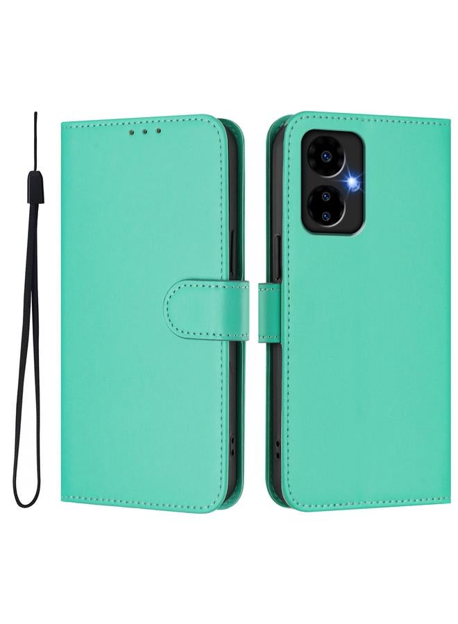 Zaboon Case For Boost MobIle Celero 5G 2024 / 3 5G Skin Feel Solid Color Leather Phone Case with Lanyard - Image 2
