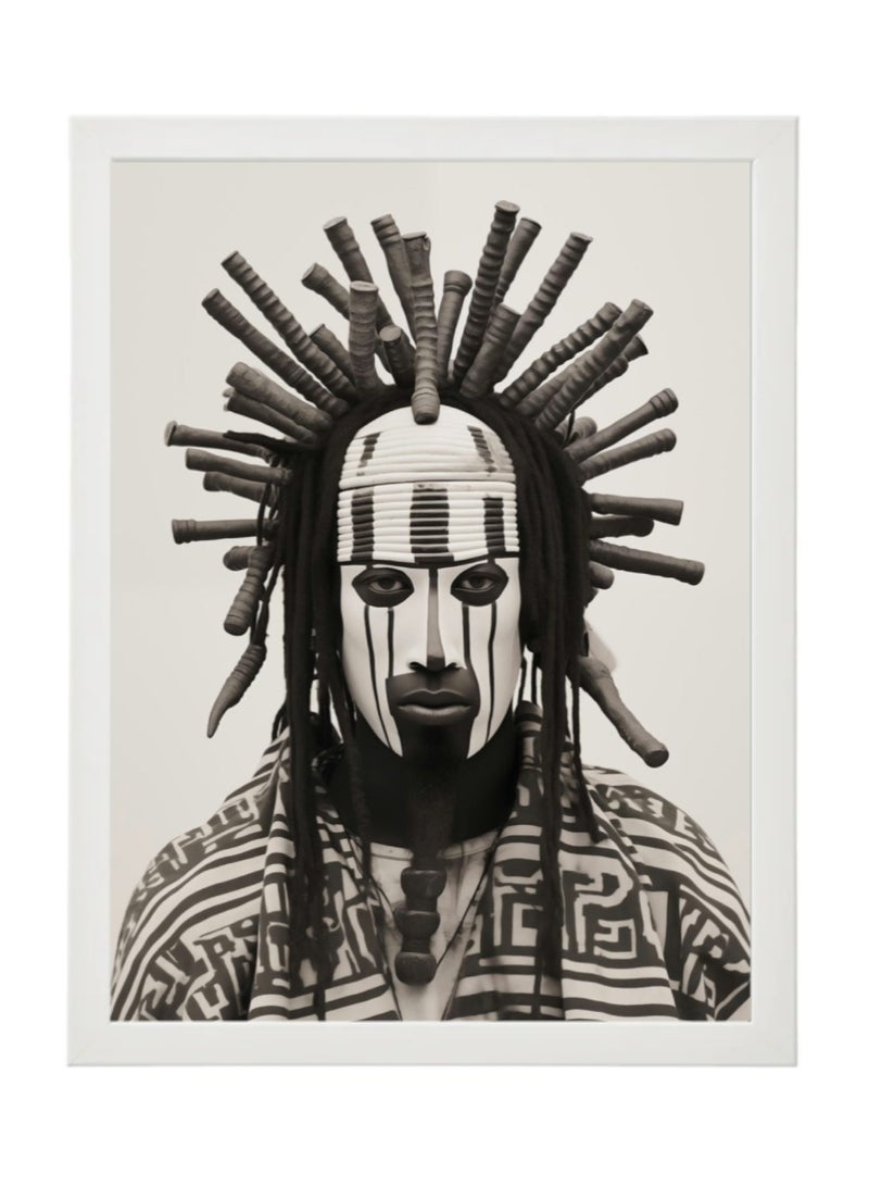 Boomah Accessories African Tribal Mask Afrocentric, African Art, Home Décor Wall Art, Poster with Frame 30x40cm 