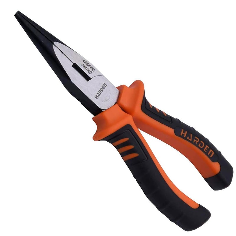 Harden 8 Long Nose Plier Chrome Vanadium Steel CRV Finish Professional Series Plier 560202 - Image 1