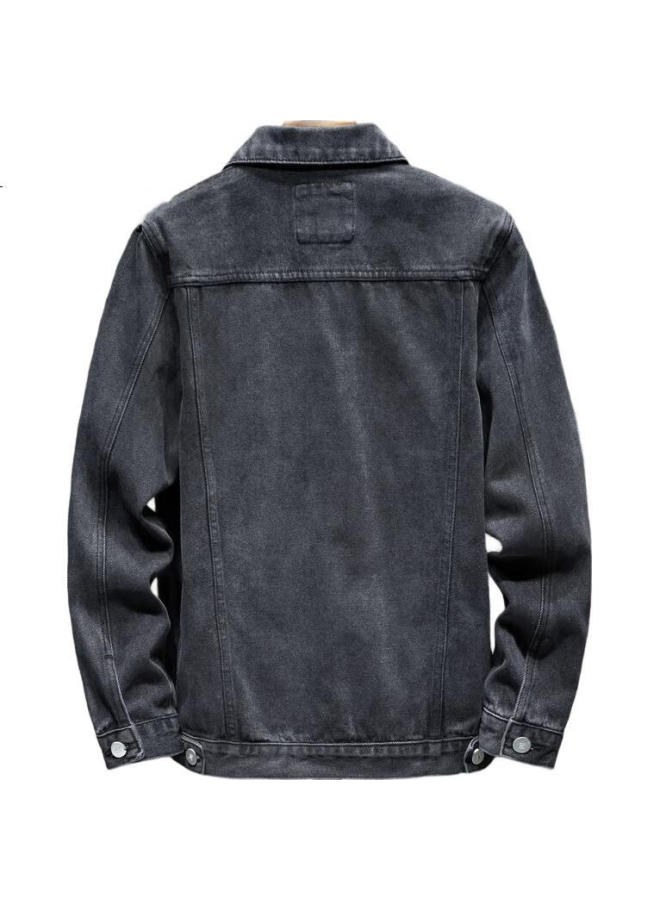 Pierre Cardin Men'S Spring Fashion Korean Slim Fit Long Sleeve Denim Jacket Men'S Top Bly6016 Black Size L - Image 3