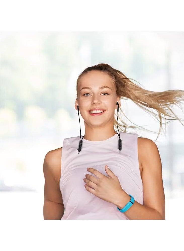 ديفيا سماعات أذن رياضية لاسلكية من سلسلة Smart Series مزودة بميكروفون / تحكم في المكالمات والمسارات ومستوى الصوت / صوت غامر / سماعة أذن بلوتوث بتصميم مريح وخفيف الوزن - أسود - Image 3