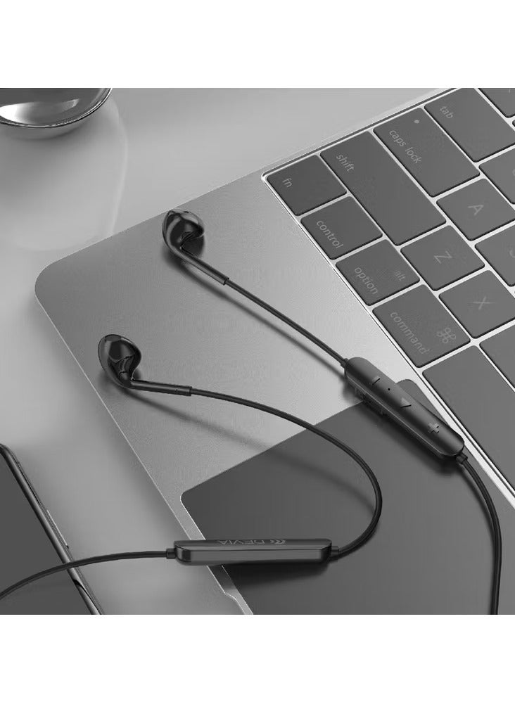 ديفيا سماعات أذن رياضية لاسلكية من سلسلة Smart Series مزودة بميكروفون / تحكم في المكالمات والمسارات ومستوى الصوت / صوت غامر / سماعة أذن بلوتوث بتصميم مريح وخفيف الوزن - أسود - Image 2