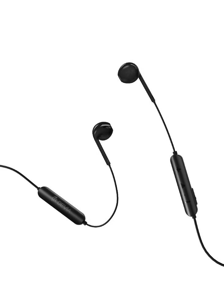 ديفيا سماعات أذن رياضية لاسلكية من سلسلة Smart Series مزودة بميكروفون / تحكم في المكالمات والمسارات ومستوى الصوت / صوت غامر / سماعة أذن بلوتوث بتصميم مريح وخفيف الوزن - أسود - Image 4