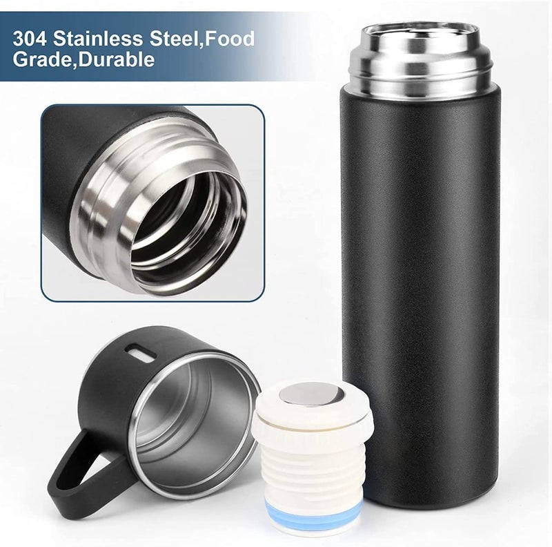 Atipriya ATIPRIYA Stainless Steel Vacuum Flask Set with 2 Cups Flask Combo Keeps Liquid Tea Coffee Cold Hot Bottle Drink Water Flask Bottle 500ml Vacuum Insulated Bottle Multicolor - Image 4