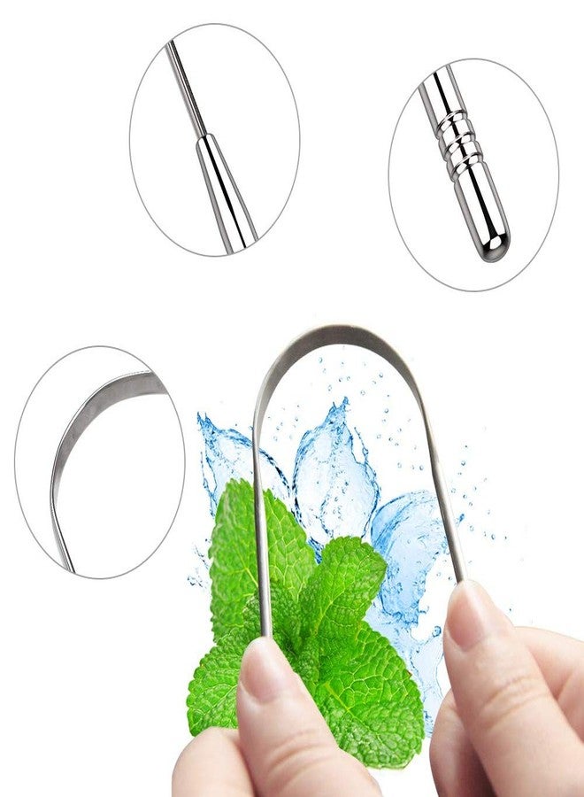 YIBIDINAY Tongue Scraper Cleaner for Adults Surgical Grade Stainless Steel Metal Tongue Brush Dental Kit Professional Eliminate Bad Breath With Non-synthetic Grip (1 Pack) - Image 5