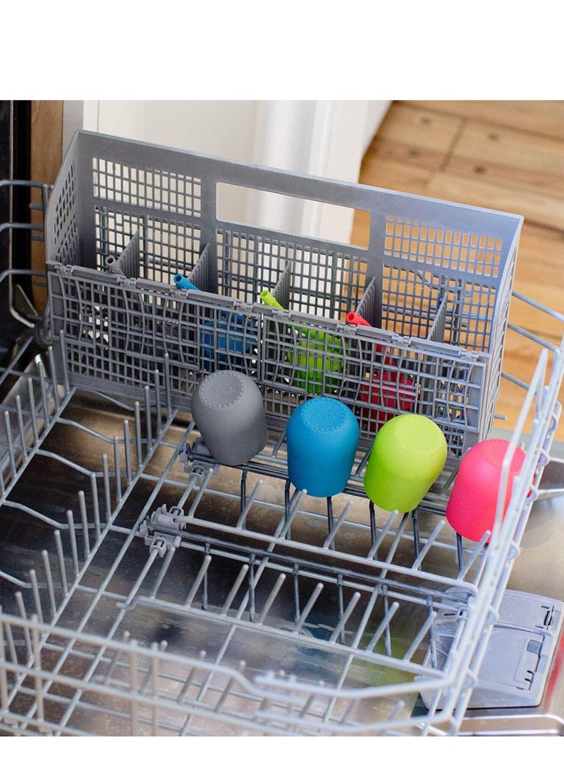 ezpz Mini Cup Sippy Cups Straw Training System (Blush) 100% Silicone Training Cup For Infants Kids Toddlers Designed By A Pediatric Feeding Specialist 6 Months Above - Image 5