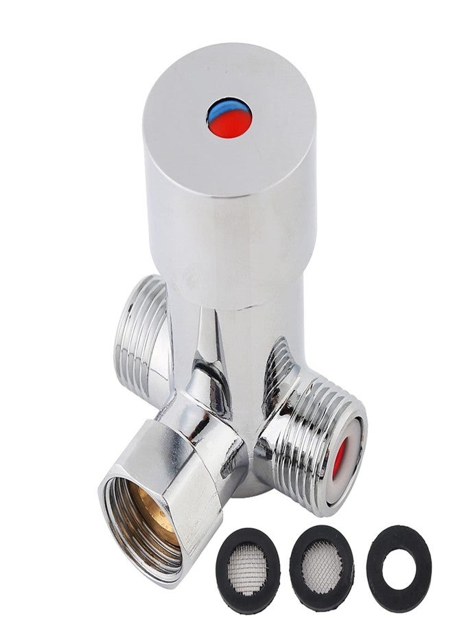 Walfront Thermostatic Mixing Valve, G1/2 Hot and Cold Water Temperature Control Valve for Automatic Faucet - Image 1