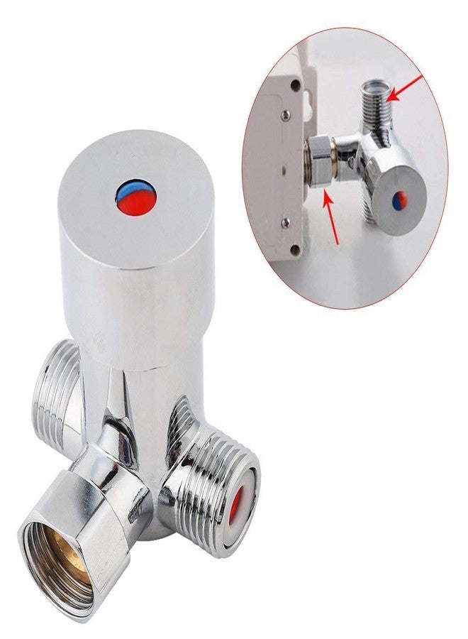 Walfront Thermostatic Mixing Valve, G1/2 Hot and Cold Water Temperature Control Valve for Automatic Faucet - Image 3