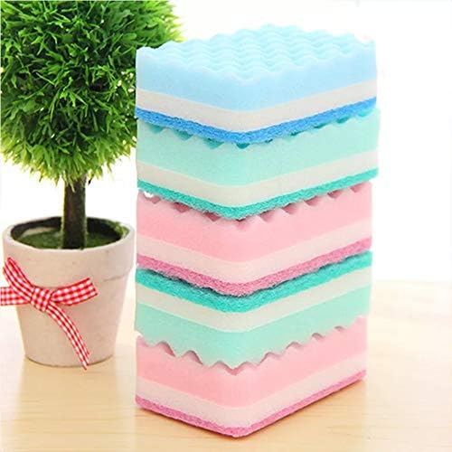 APURK MultiUse Cleaning Sponges NonScratch Sponge Scrubbing Dish Sponges Use for Kitchens Bathroom Scourers Brush Kitchen Cleaning ToolsPack of 5 - Image 1