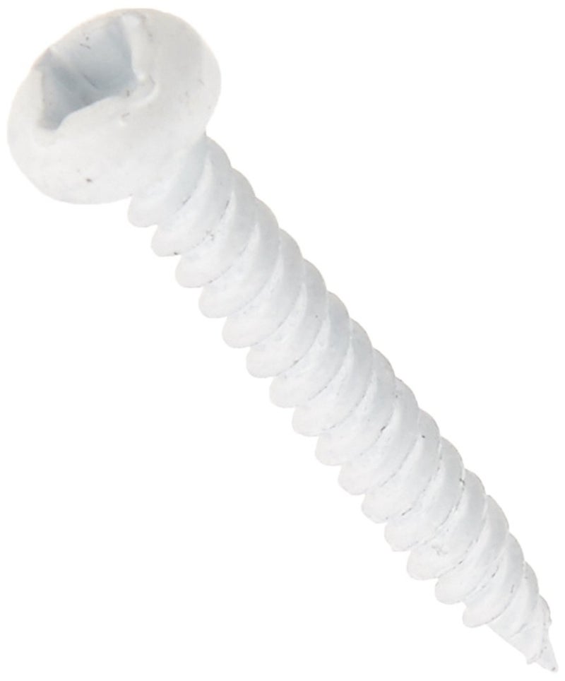 AP Products 012-PSQ500 W 8 X 1-1/4 White Pan Head Square Recess Screw - Pack of 500 - Image 1