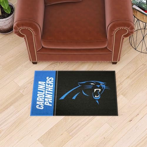 FANMATS 8255 NFL Carolina Panthers Starter Mat Accent Rug - 19in. x 30in. | Sports Fan Home Decor Rug and Tailgating Mat Uniform Design - Image 2