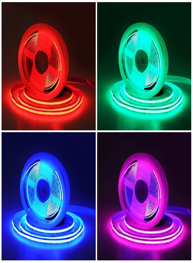 SEZO FCOB RGB LED Strip COB RGB Flexible LED Strip High Density 3M 840LEDs/M 16W/M DC24V 10mm Multicolor IP30 Non Waterproof for Bedroom Kitchen TV Party Home Decoration - Image 2