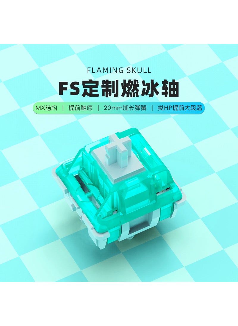 Generic FS Mechanical Keyboard Silent Linear Custom Switches Night Purple Ice burning shaft-large section in advance (factory run 48g) 