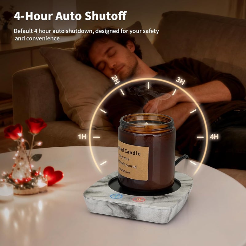 Vobaga Coffee Mug Warmer with 3-Temp Settings, Coffee Cup Warmer with Auto Shut Off, Smart Mug Warmer for Travel Office Desk Candle, Coffee Warmer for Coffee Gifts Coffee Accessories for Women Men - Image 4