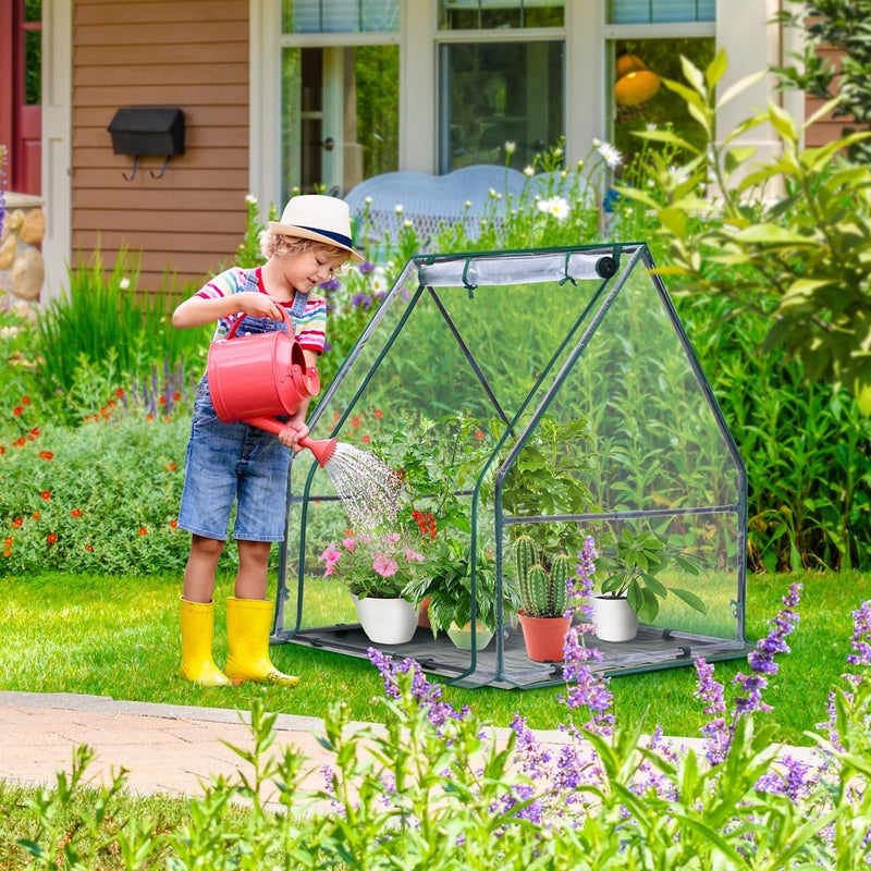 Ohuhu Mini Greenhouse for Indoor Outdoor: Ohuhu Portable Green House with Waterproof Pad for Small Plants Nursery Germination, 36"x36"x42" Light Duty Cover Tent Humidity Dome Seedling Accessory - Image 2