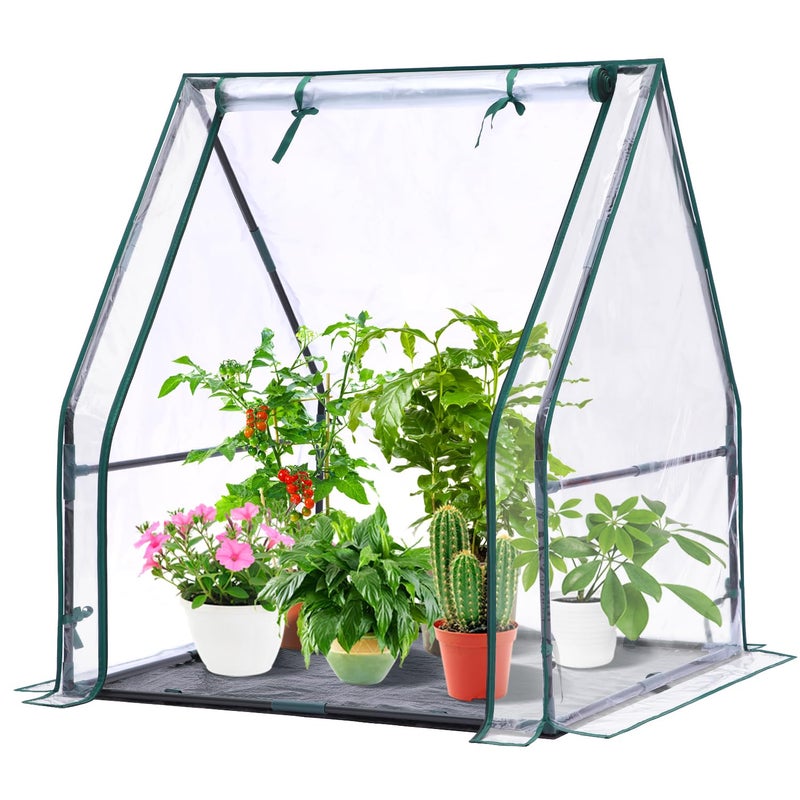 Ohuhu Mini Greenhouse for Indoor Outdoor: Ohuhu Portable Green House with Waterproof Pad for Small Plants Nursery Germination, 36"x36"x42" Light Duty Cover Tent Humidity Dome Seedling Accessory - Image 1