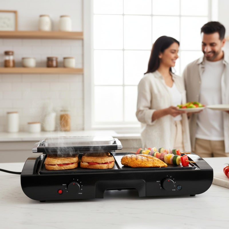 Arion XL Contact Grill & Sandwich Press (1800W) | Multi-Purpose Non-Stick Baker with Adjustable Heat Zones - Image 5