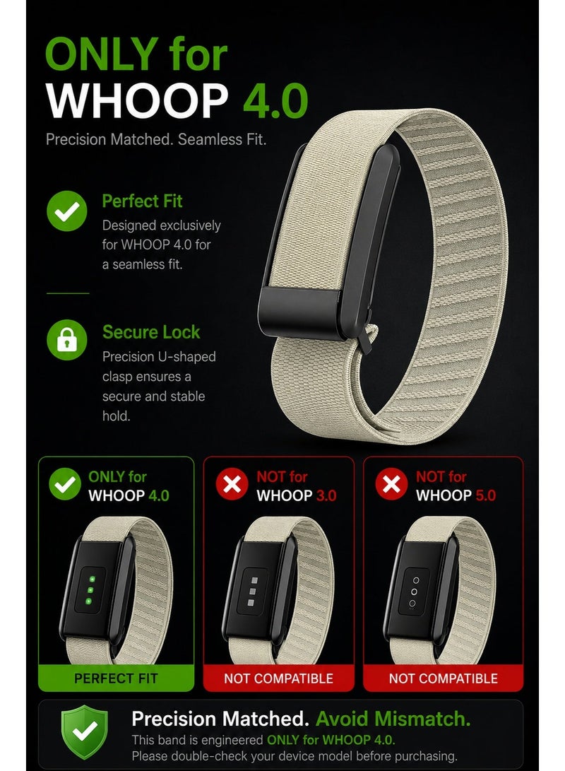 TraMx Bands for Whoop 4.0 - Replacement Nylon Knit Watch Strap Wristband with U-shaped Metal Frame Fitness & Activity Tracker Accessories - Image 2