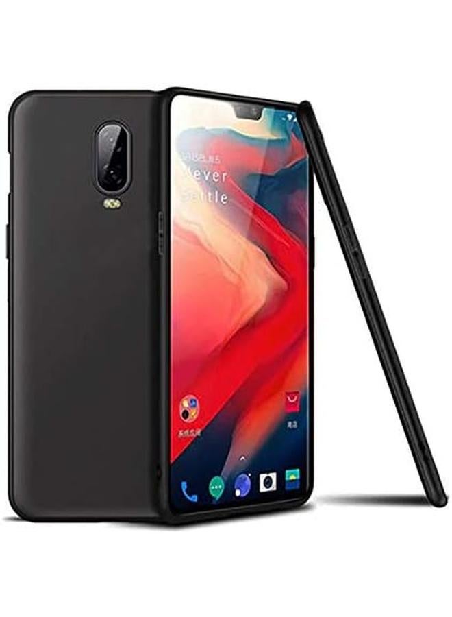 إيروريكس غطاء حماية مرن من البلاستيك غير اللامع بدون لمعان، جراب ناعم الملمس للهاتف المحمول متوافق مع هاتف Oneplus 6T باللون الأسود - Image 2