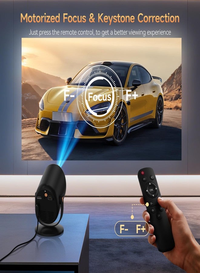 Vamvo Mini Projector with WiFi and Bluetooth, Portable Projector Native 1080P Support 4k with 180° Adjustable Stand, Max 180" Display Proyector Built-in Speakers - Image 3