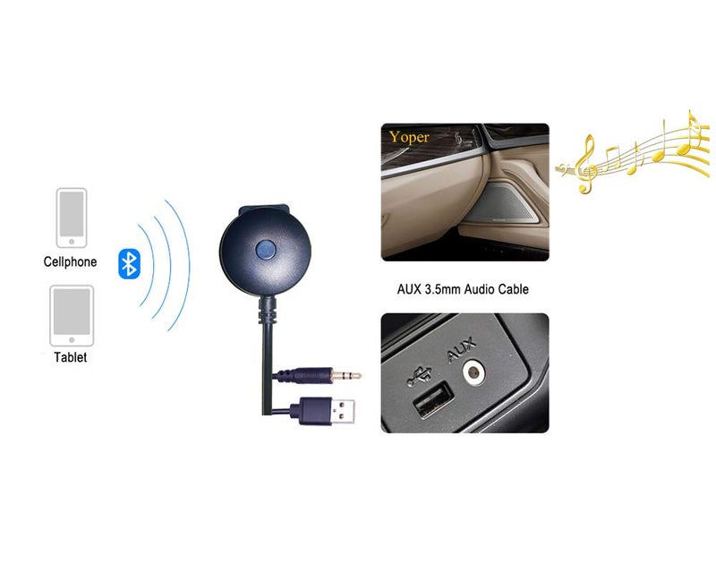 Yoper Bluetooth Kit Compatible with BMW and Mini Cooper Android iPhone iPod Integration Music Interface Adaptor for Cars USB AUX Connector - Image 5
