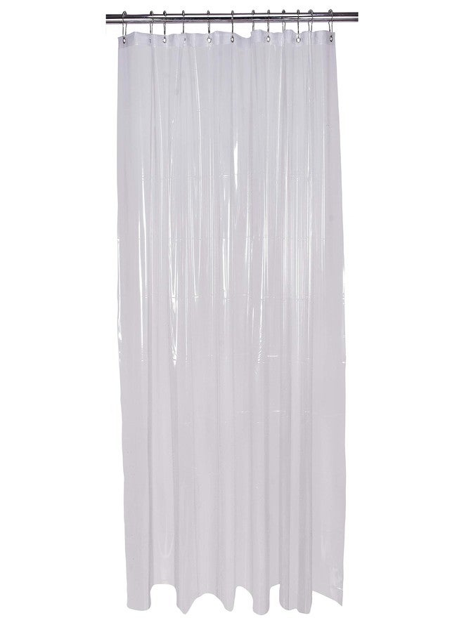 Bath Bliss 8 Gauge Premium Weight Extra Long Curtain Liner for Stalls and Oversized Showers | 12 Metal Eyelets | 3 Magnet Hem | 70”x 84” | Clear (5680)