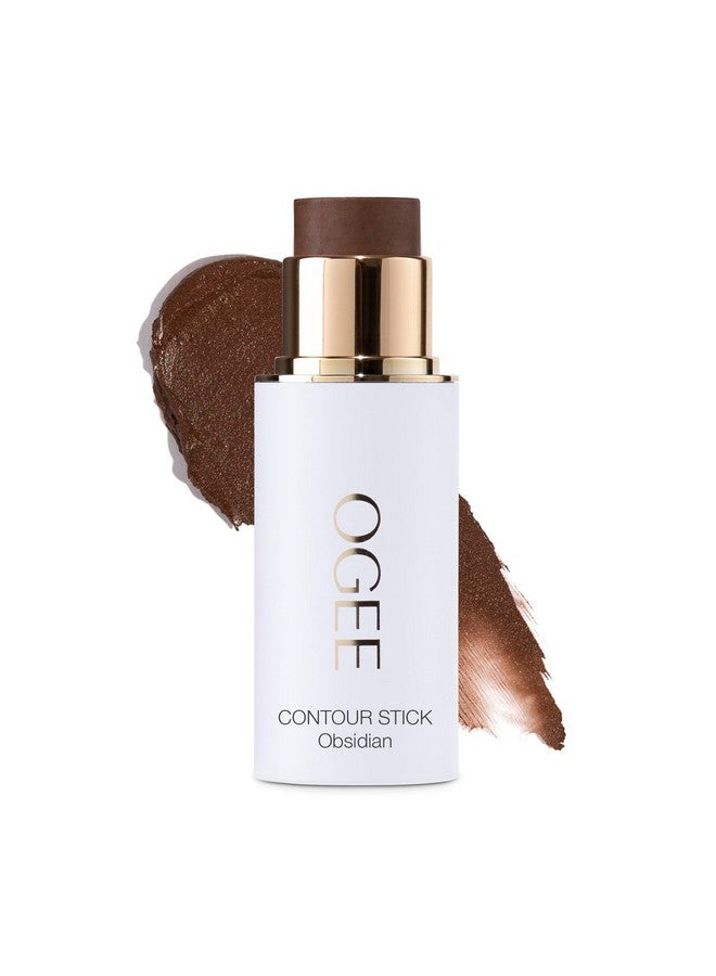 OGEE Sculpted Face Stick (Obsidian - Matte Deep Bronze) Certified Organic Bronzer Stick & Contour Makeup - Multi-Use Bronzer Stick For Face - Image 1