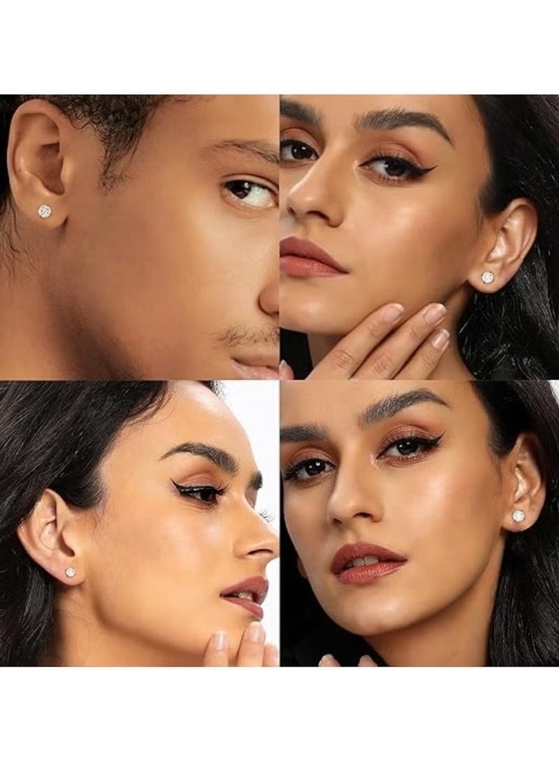 هويتك طقم أقراط مرصعة بالزركونيا المكعبة مطلية بالألوان النحاسية، مكون من 5 أزواج - مقاسات متعددة - Image 2