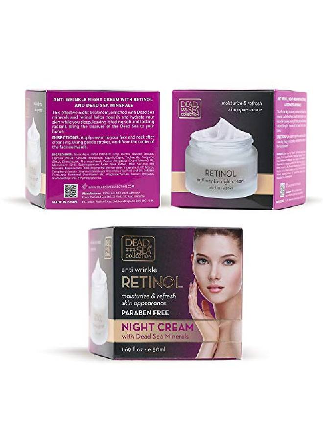 Dead Sea Collection Retinol Anti Wrinkle Night Cream With Minerals - Image 4