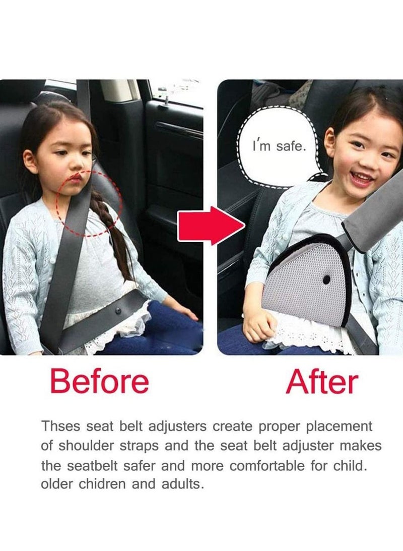 SYOSI Seat Belt Adjuster and Seatbelt Pillow for Kids Travel, Neck Support Headrest Cover Child,Car Strap Cushion Pads Children Baby Adult - Image 4