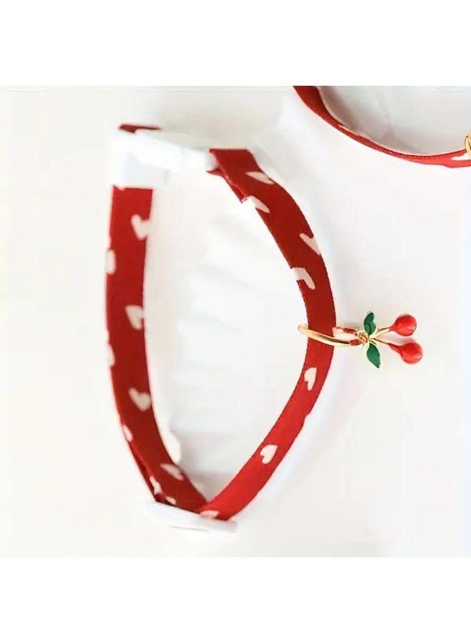 Red Cherry Pendant Pet Collar for Cats and Dogs Size S - Image 5