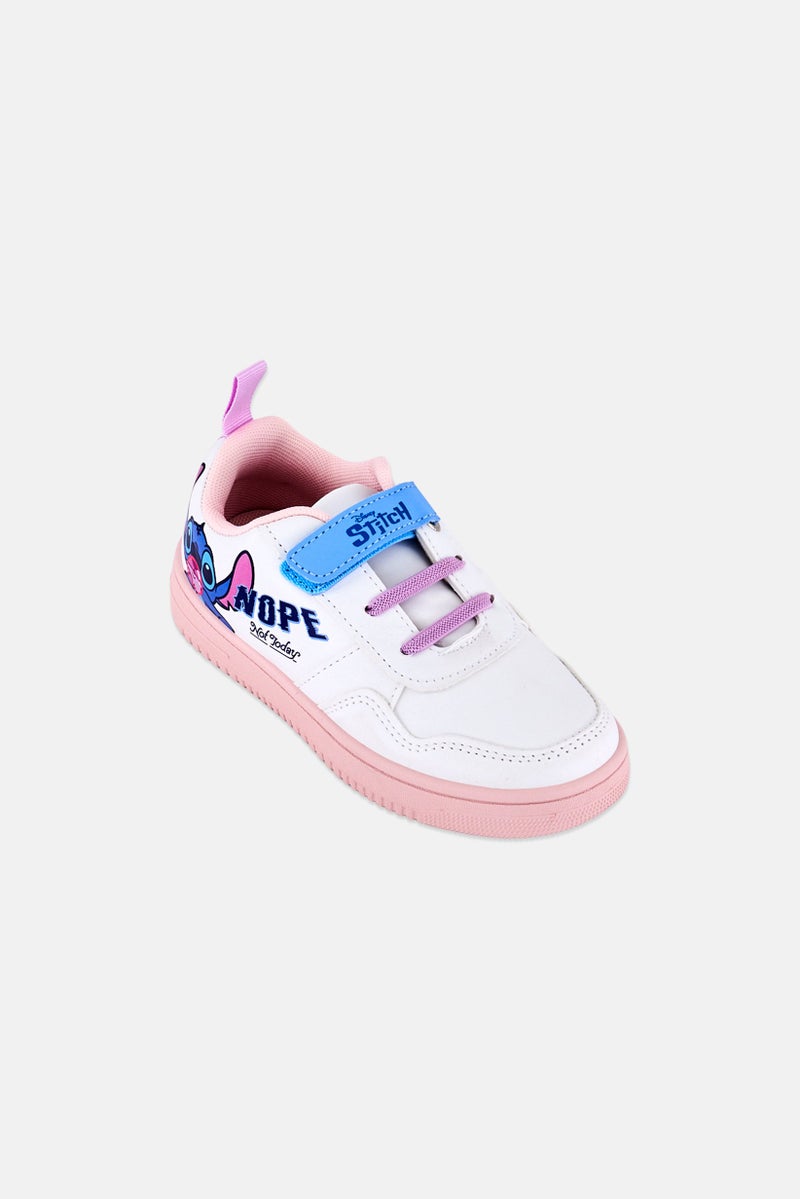 Disney Kids Boy Stitch Velcro Closure Casual Shoes, White - Image 1