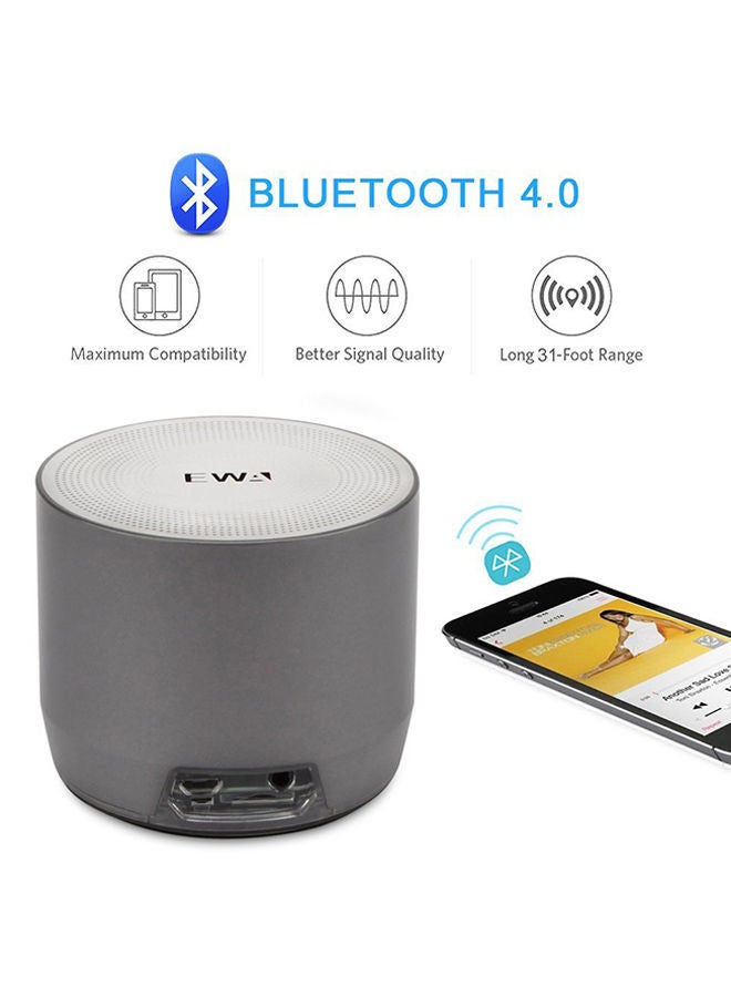 NIBEMINENT EWA A103 Portable Bluetooth Speaker Grey - Image 2