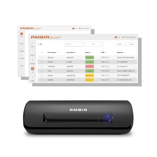 Ambir ماسح بطاقات الهوية DS687 مع برنامج - استخراج بيانات تلقائي للتحقق من العمر، شراء لمرة واحدة بدون اشتراك - Image 4